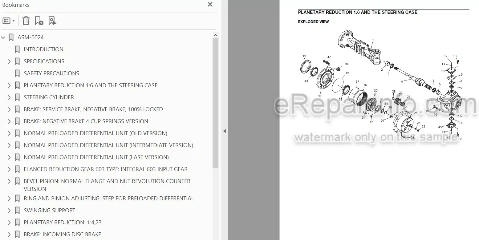 Photo 3 - Manitou Dana Type 211 Repair Manual Axle