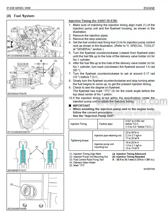 Photo 7 - Manitou Kubota V2403 EURO3 Repair Manual Engine