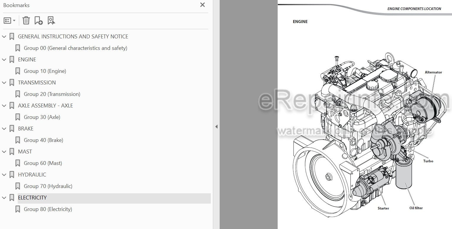 Photo 4 - Manitou M-X30-2 M-X30-4 M-X50-2 M-X50-4 M-X70-2 Serie 3 Repair Manual Forklift