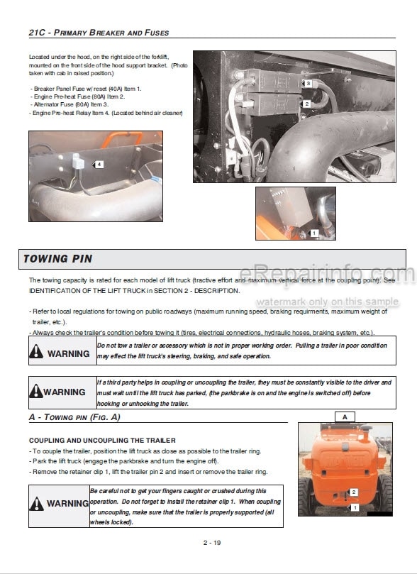 Photo 6 - Manitou M30-2 M30-4 M50-2 M50-4 ST3B Operators Manual Forklift