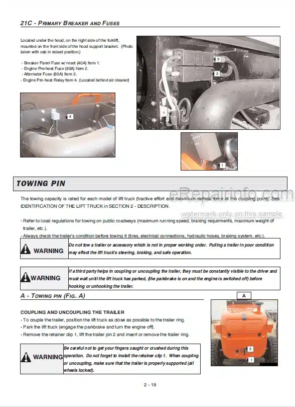 Photo 7 - Manitou M30-2TH M30-4TH Operators Manual Forklift 758337-