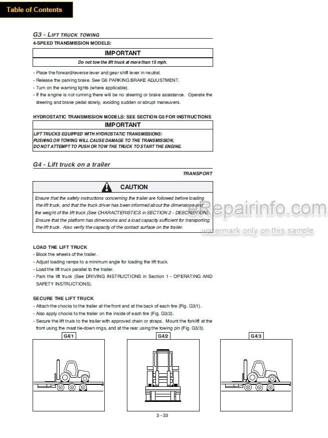 Photo 4 - Manitou M30-2TH M30-4TH Operators Manual Forklift 758337-