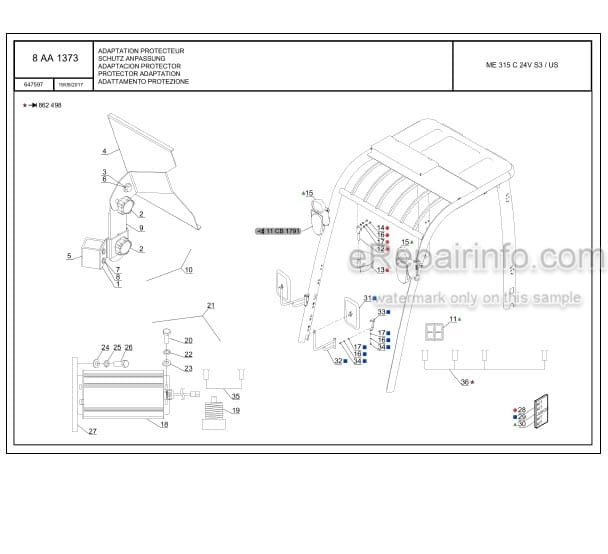Photo 5 - Manitou ME315C 24V S3 US Parts Catalog Forklift