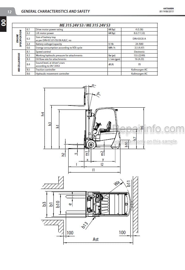 Photo 4 - Manitou ME315C 24V S3 US Repair Manual Forklift