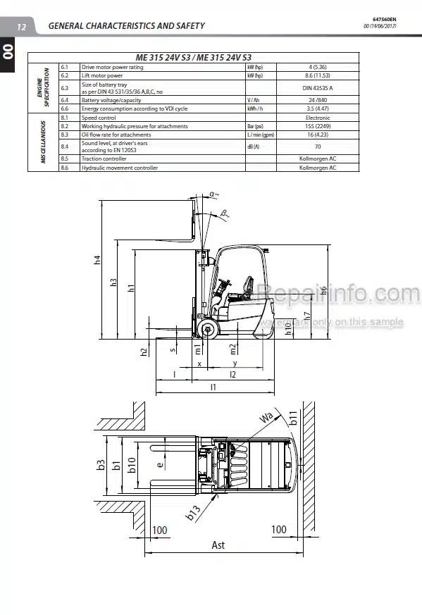 Photo 4 - Manitou ME315C 24V S3 US Repair Manual Forklift