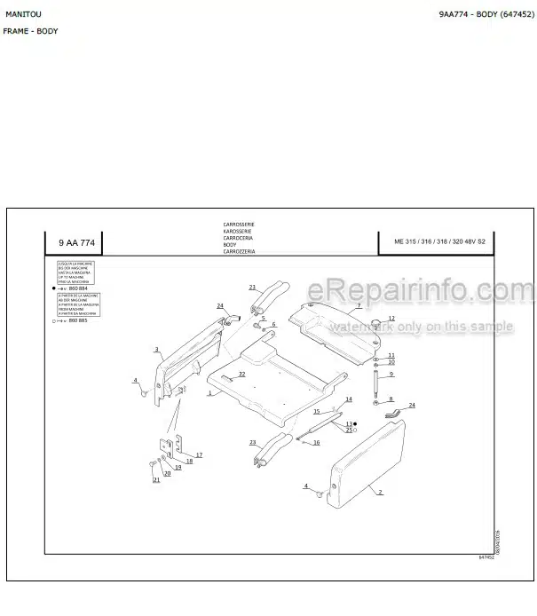 Photo 7 - Manitou MT-X1235S MT-X1740SL MT-X1440 SL T Serie 3 4-E3 Operator's Manual Telescopic Handler