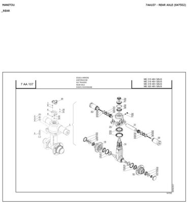 Photo 1 - Manitou ME315 ME316 ME318 ME320 48V S3 US Parts Catalog Forklift