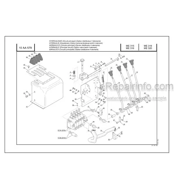 Photo 11 - Manitou ME315 ME316 ME318 ME320 Parts Catalog Forklift