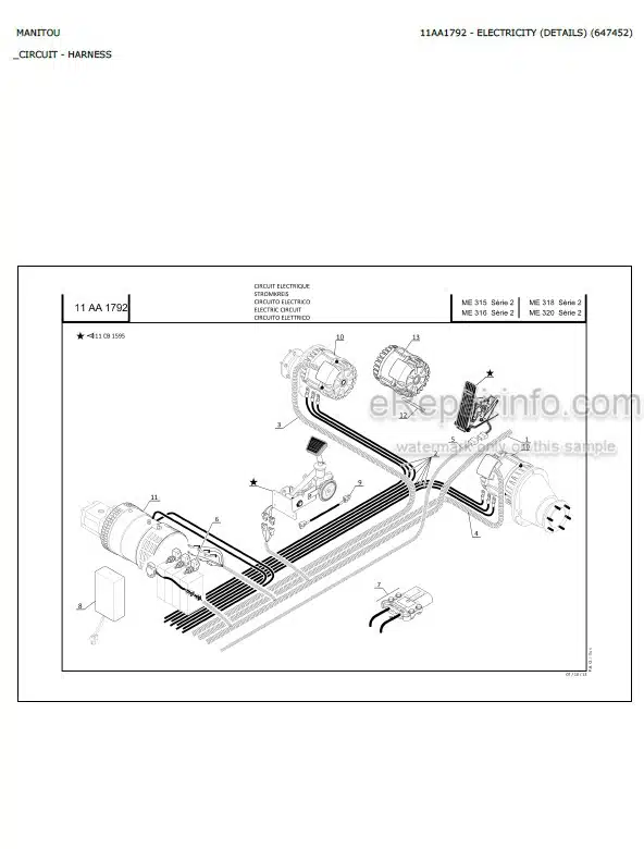 Photo 3 - Manitou ME315 ME316 ME318 ME320 Serie 2 Parts Catalog Forklift