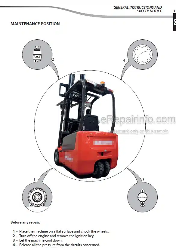 Photo 5 - Manitou ME315 ME316 ME318 ME320 Serie 2 Repair Manual Forklift