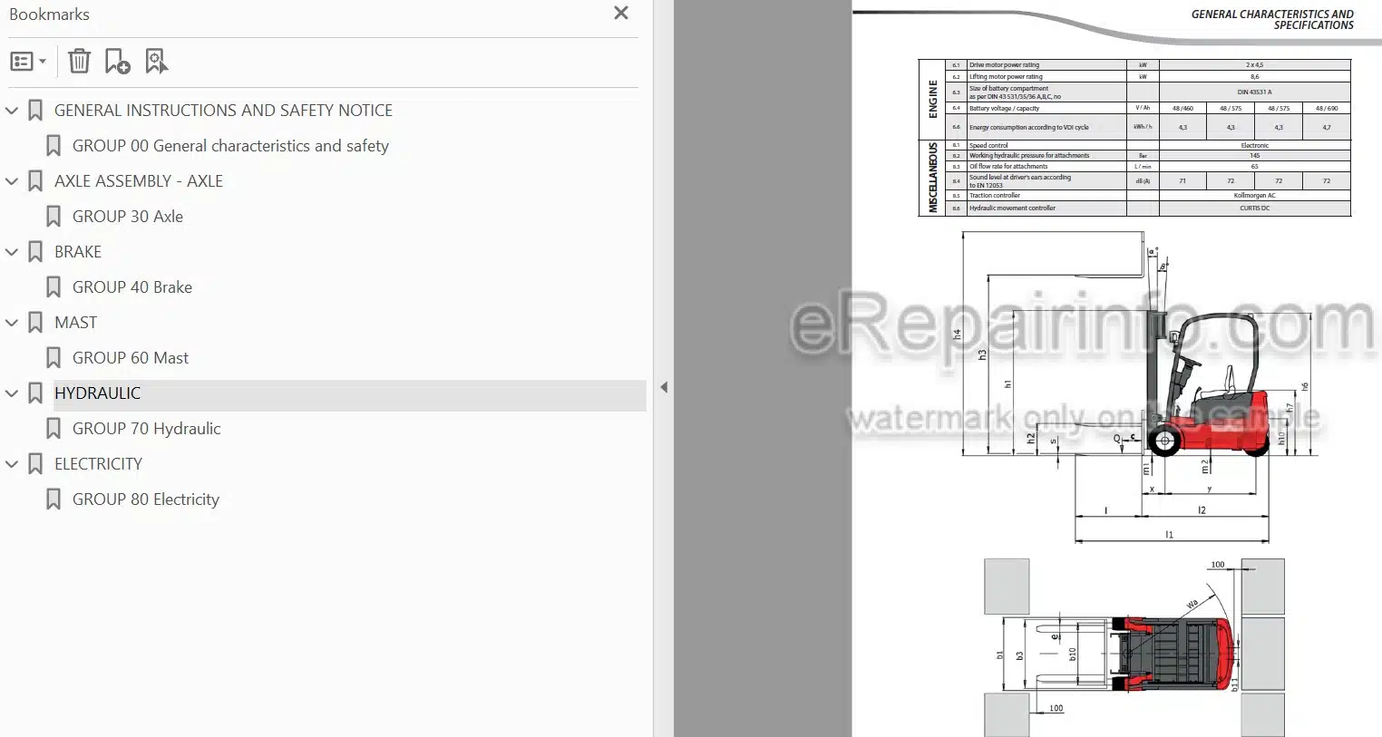 Photo 4 - Manitou ME315 ME316 ME318 ME320 Serie 2 Repair Manual Forklift