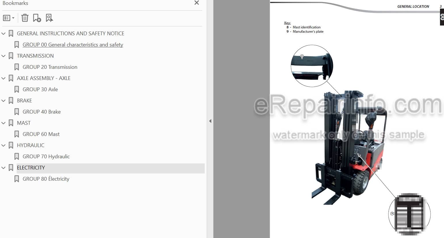 Photo 3 - Manitou ME418 ME420 ME425 ME425C ME430 Serie 2 Repair Manual Forklift