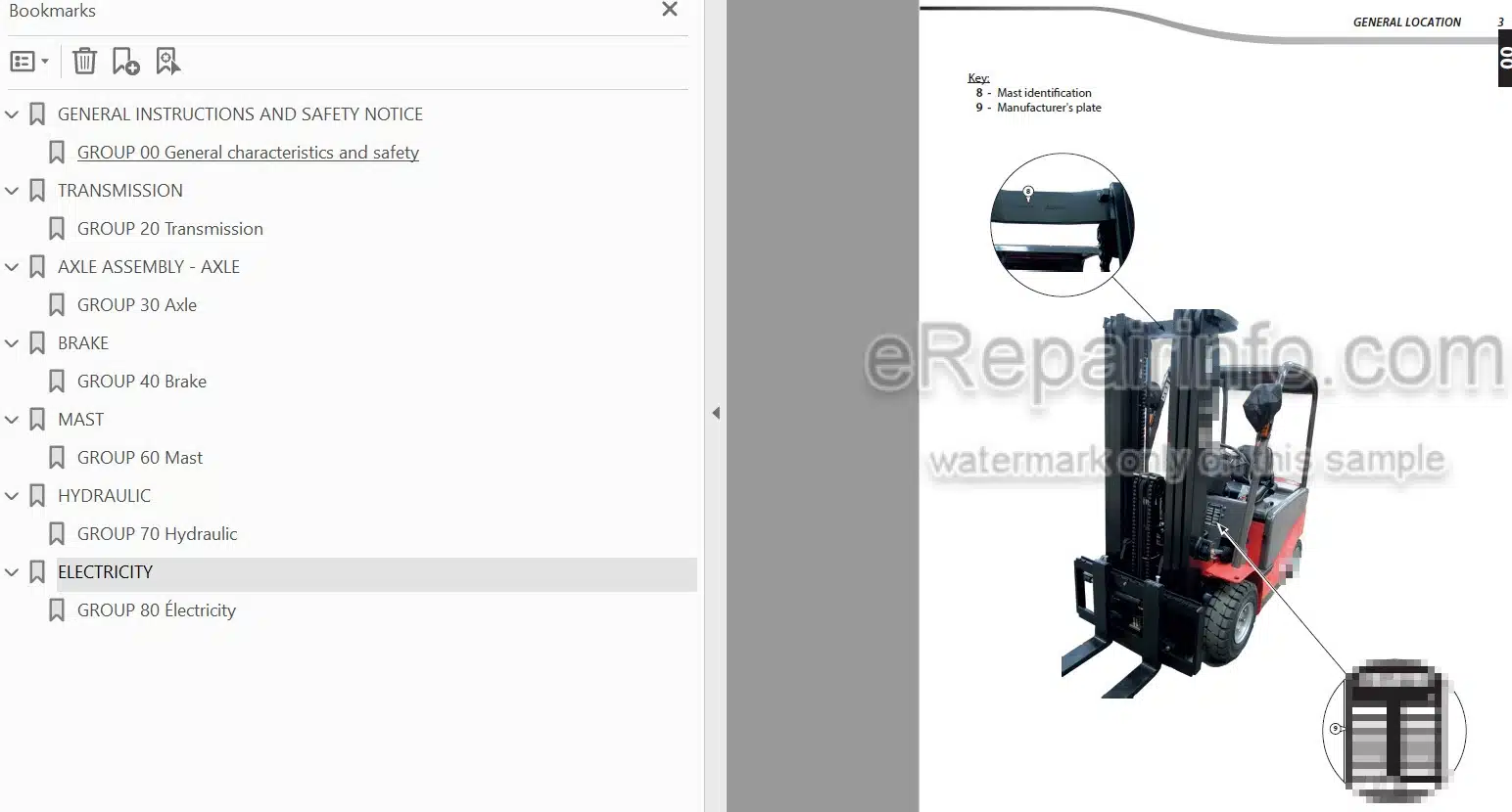Photo 3 - Manitou ME418 ME420 ME425 ME425C ME430 Serie 2 Repair Manual Forklift