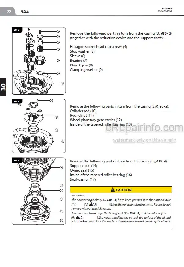 Photo 3 - Manitou ME425 ME430 ME435 80V S3 Repair Manual Forklift