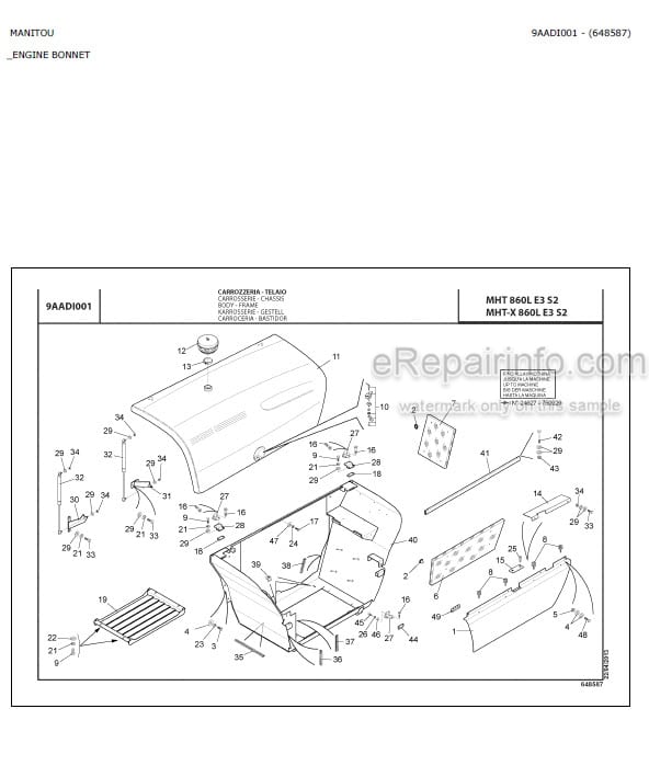 Photo 7 - Manitou MHT10120L Parts Catalog Telescopic Handler