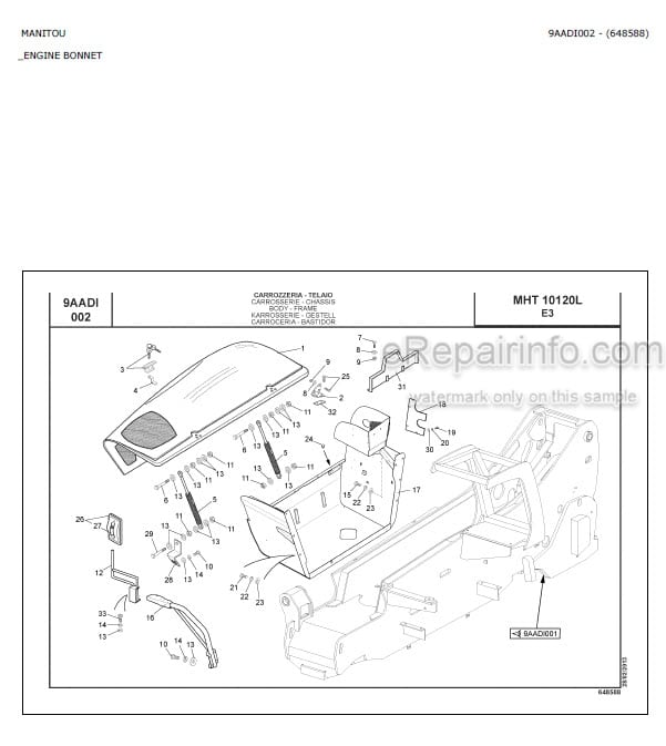 Photo 4 - Manitou MHT10120L E3 Parts Catalog Telescopic Handler