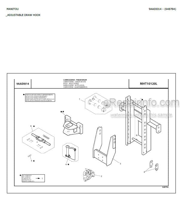 Photo 4 - Manitou MHT10120L Parts Catalog Telescopic Handler