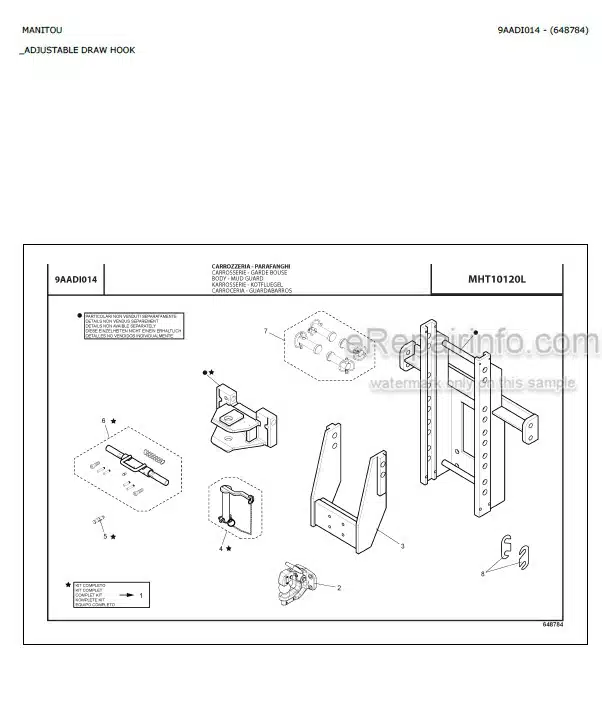 Photo 4 - Manitou MHT10120L Parts Catalog Telescopic Handler