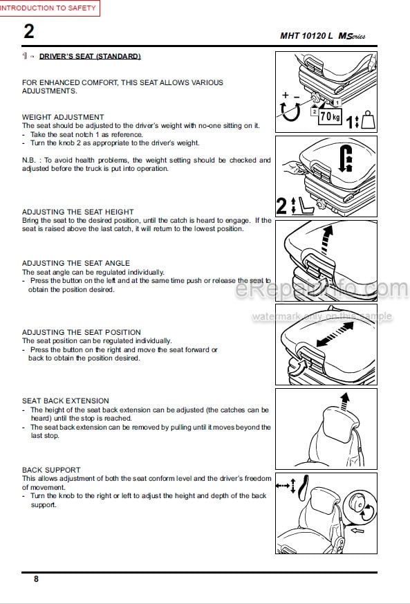 Photo 3 - Manitou MHT10120 M Series E3 Operators Manual Telescopic Handler