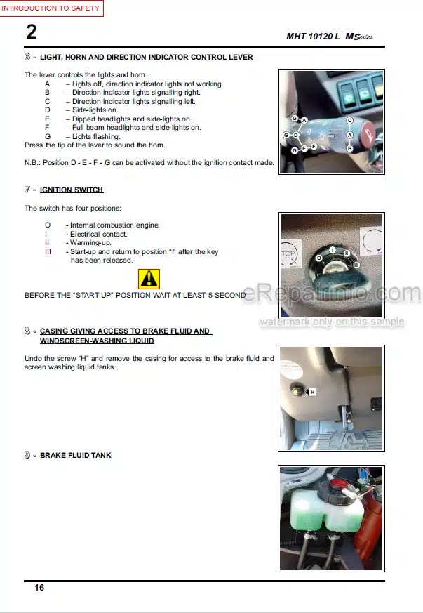 Photo 6 - Manitou MHT10160 M Series E3 Operators Manual Telescopic Handler