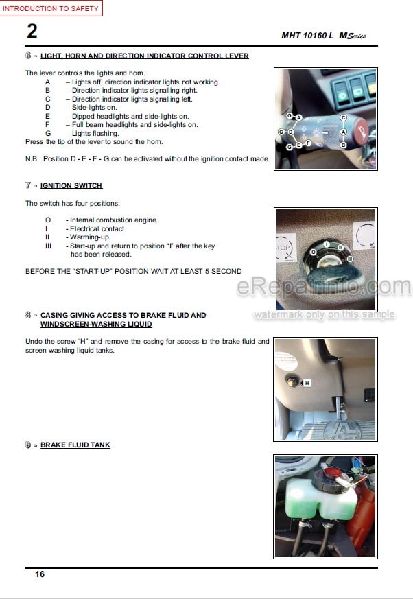 Photo 4 - Manitou MHT10160 M Series E3 Operators Manual Telescopic Handler