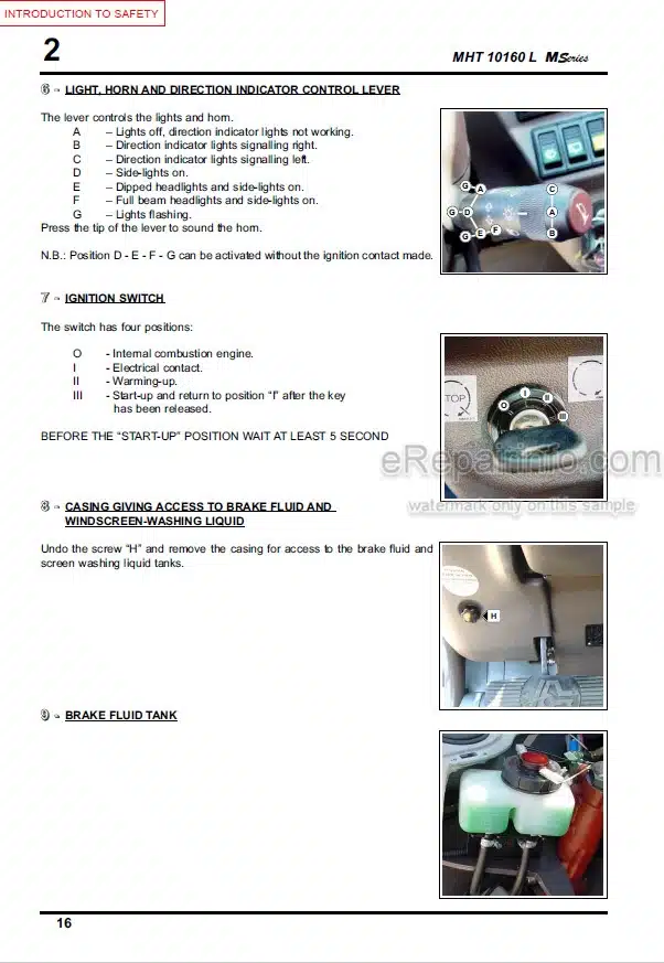 Photo 7 - Manitou MHT10120 M Series E3 Operators Manual Telescopic Handler