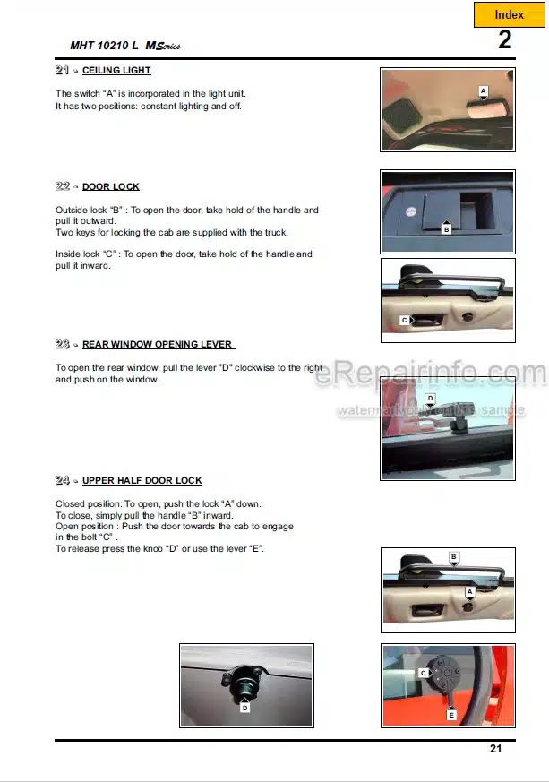 Photo 1 - Manitou MHT10210L E3 M Series Operators Manual Telescopic Handler