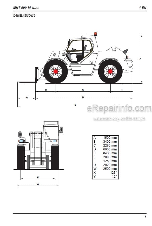 Photo 5 - Manitou MHT7140 MHT990 MHT990MHO MHT10120L MHT10160L Comfort Line Repair Manual Telescopic Handler