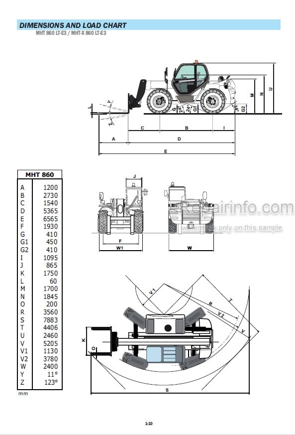 Photo 5 - Manitou MHT780 MHT860 MHT950 MHT-X780 MHT-X860 MHT-X950 Repair Manual Telescopic Handler