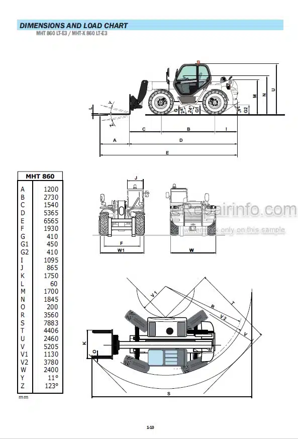 Photo 5 - Manitou MHT780 MHT860 MHT950 MHT-X780 MHT-X860 MHT-X950 Repair Manual Telescopic Handler
