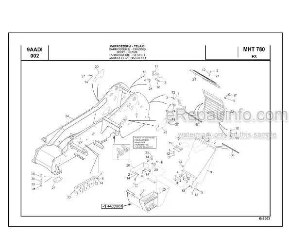 Photo 7 - Manitou MI60H MI70H Serie 1 E2 Parts Catalog Forklift