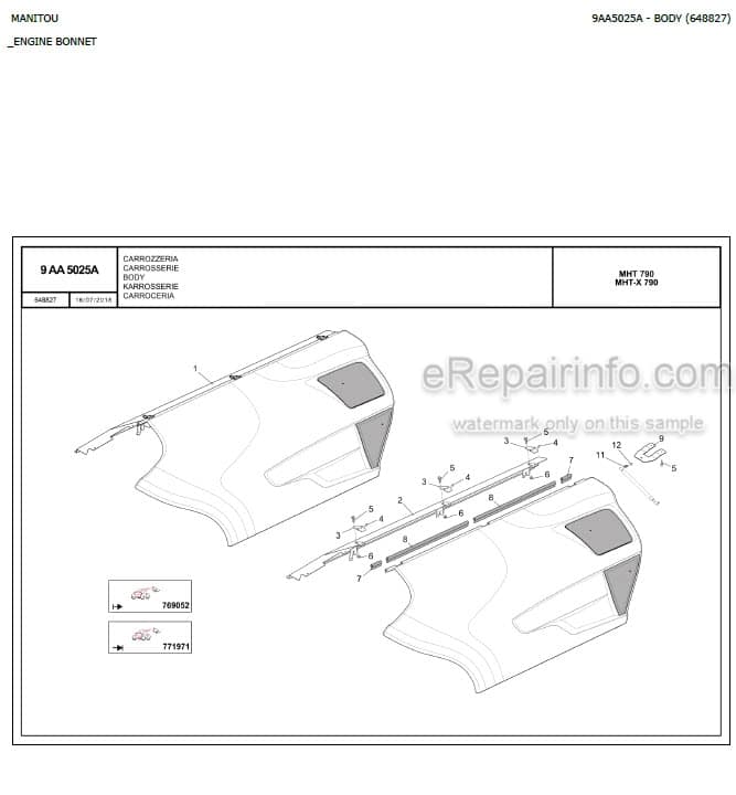Photo 7 - Manitou MHT10120L E3 Parts Catalog Telescopic Handler