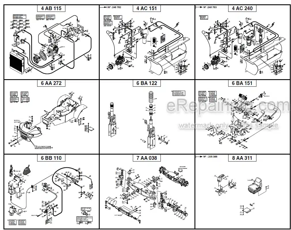 Photo 4 - Manitou MI60H MI70H Serie 1 E2 Parts Catalog Forklift