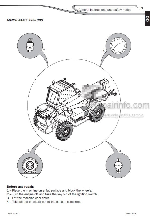 Photo 6 - Manitou ML635T MLT845 MT940L MLT940L-120LSU MT1235S MT1235ST MT1435SL MLT845H MT1235H MT1435H Repair Manual Telescopic Handler