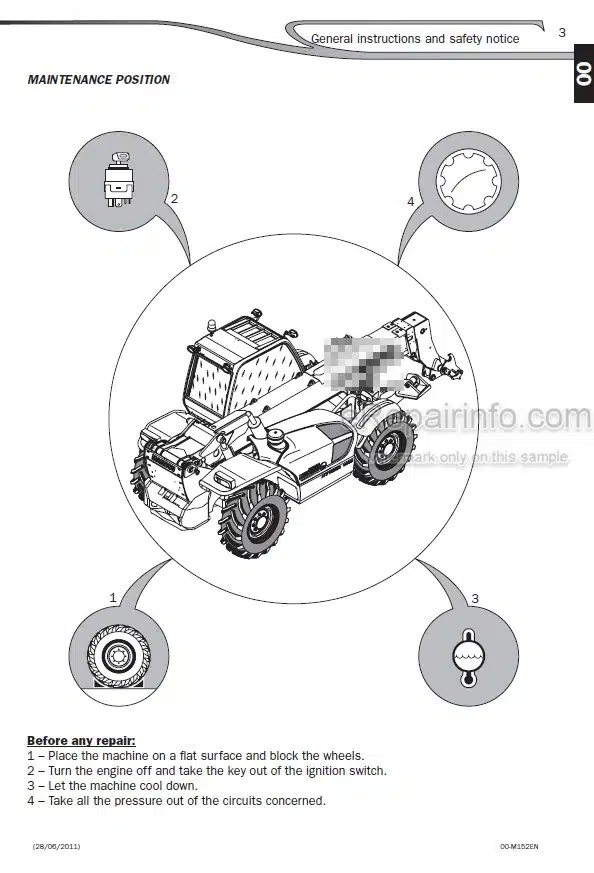 Photo 6 - Manitou ML635T MLT845 MT940L MLT940L-120LSU MT1235S MT1235ST MT1435SL MLT845H MT1235H MT1435H Repair Manual Telescopic Handler