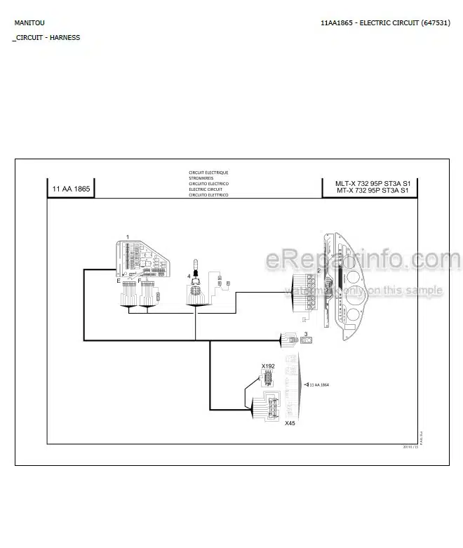 Photo 3 - Manitou MLT-X732-95P ST3A S1 Parts Catalog Telescopic Handler