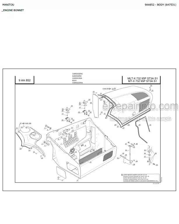 Photo 7 - Manitou MLT845H Turbo LSU Serie 2-E3 Parts Catalog Telescopic Handler
