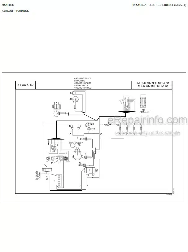 Photo 5 - Manitou MLT-X732 MT-X732 95P ST3A S1 Parts Catalog Telescopic Handler