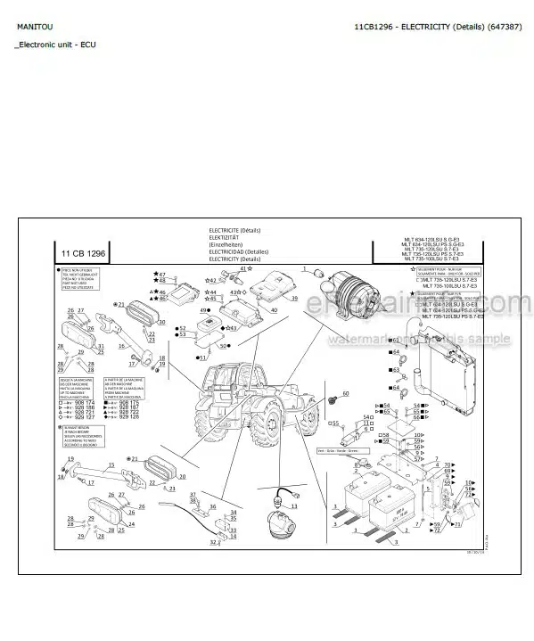Photo 3 - Manitou MLT-X735-120LSU S6 E3 Parts Catalog Telescopic Handler