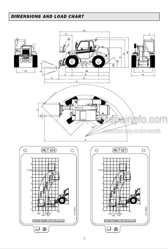 Photo 5 - Manitou MLT524 MLT527 MLT628 MLT632 MLT728 MT728-2/4 MT928-4 Repair Manual Telescopic Handler