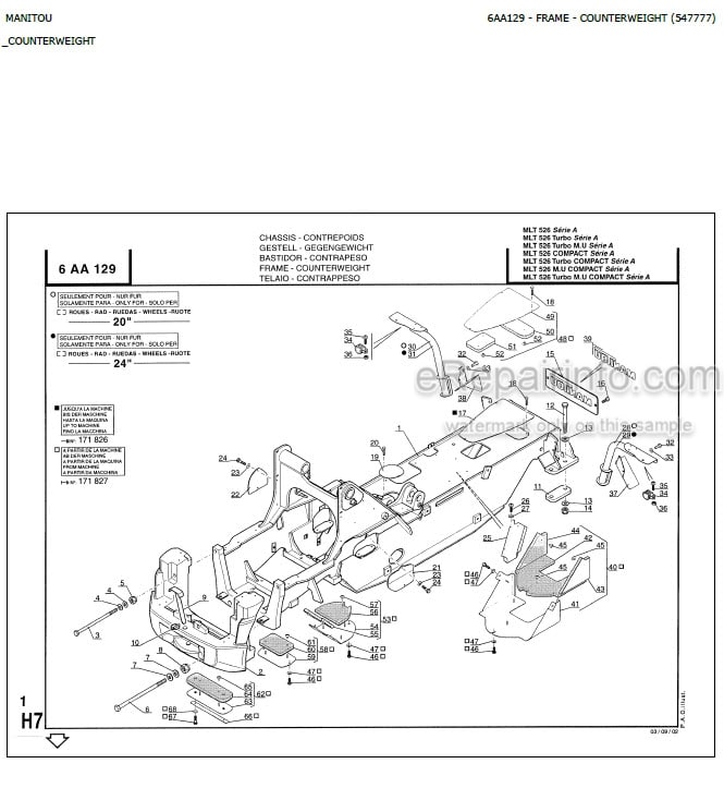Photo 4 - Manitou MLT526 Turbo MU Compact Serie A Parts Catalog Telescopic Handler