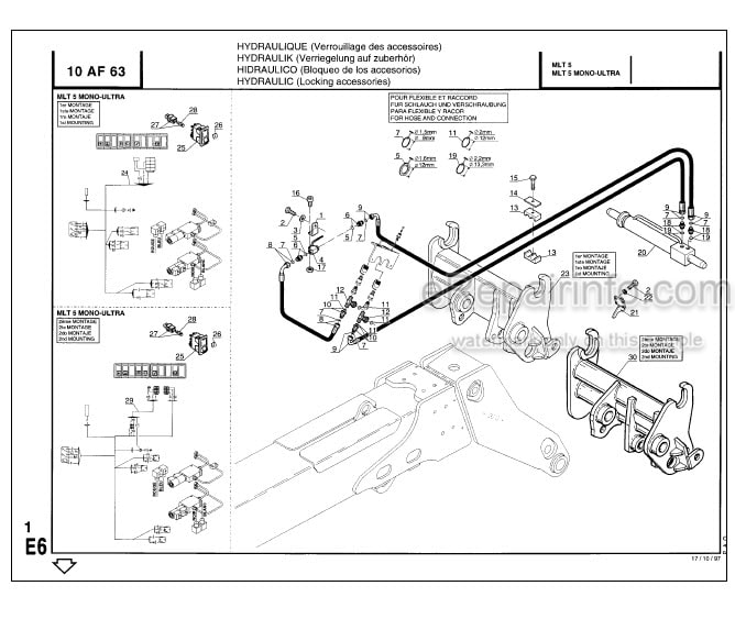 Photo 4 - Manitou MLT5 Mono Ultra Parts Catalog Telescopic Handler