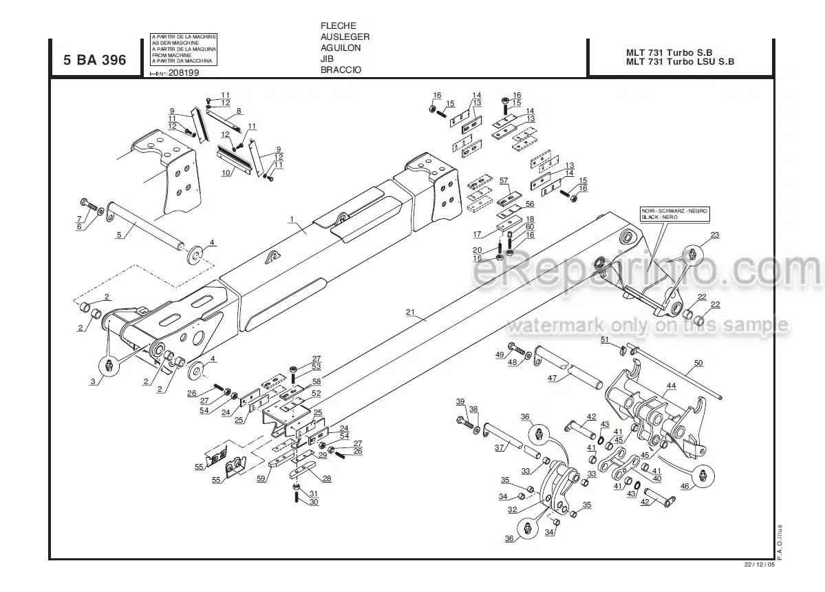 Photo 3 - Manitou MLT630 MLT630-120LSU MLT634 MLT634-120 MLT731 MT732 MT932 Serie B-E2 Parts Catalog Telescopic Handler