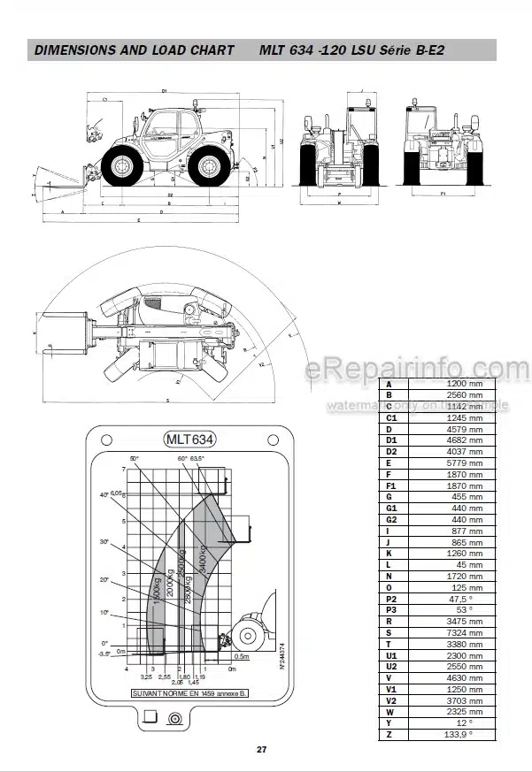 Photo 5 - Manitou MT732 MT932 MLT630 MLT630-120LSU MLT634 MLT634-120 MLT731 Turbo MLT741-120 MLT742 MT1030S Repair Manual Telescopic Handler