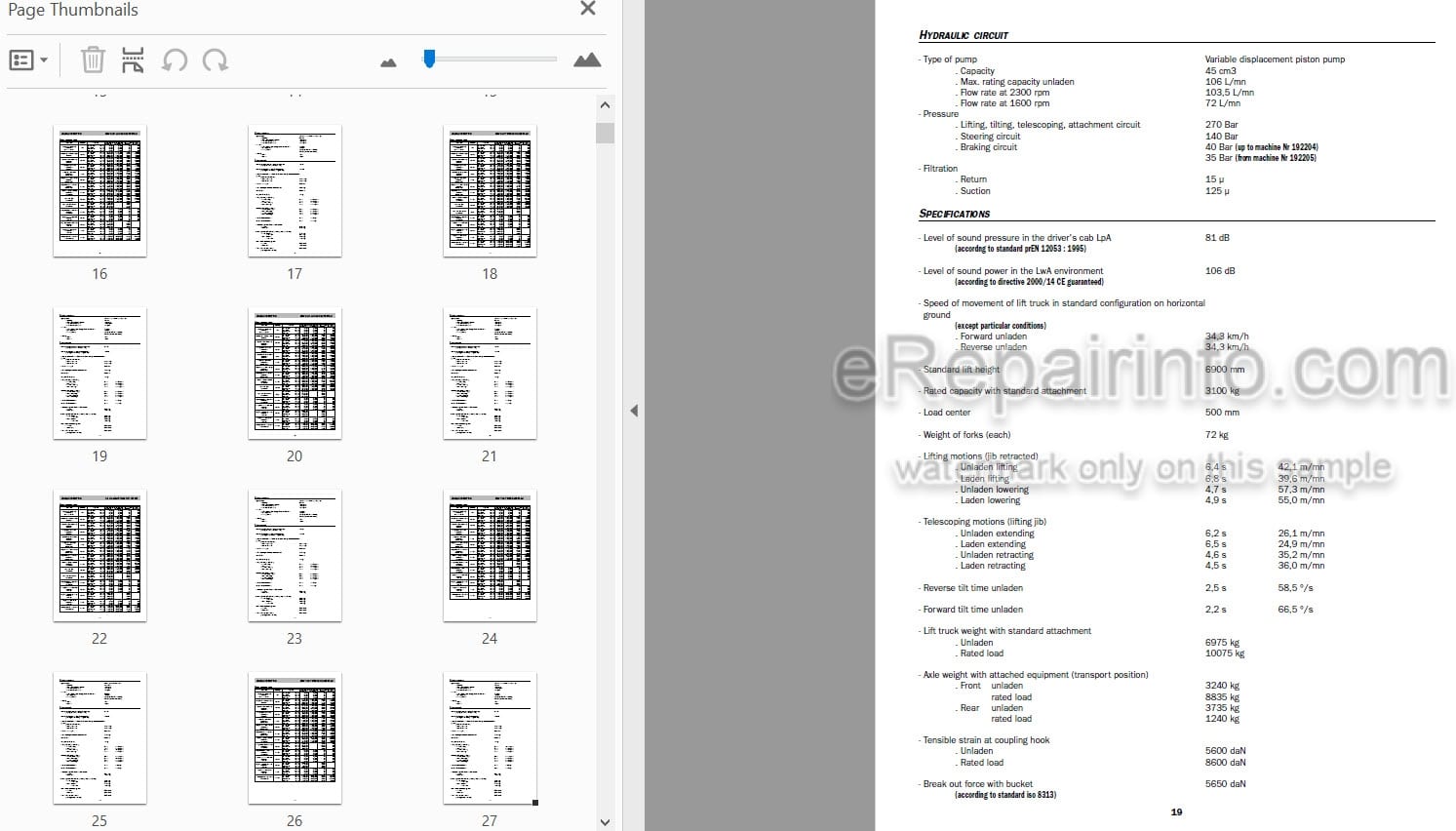 Photo 4 - Manitou MT732 MT932 MLT630 MLT630-120LSU MLT634 MLT634-120 MLT731 Turbo MLT741-120 MLT742 MT1030S Repair Manual Telescopic Handler