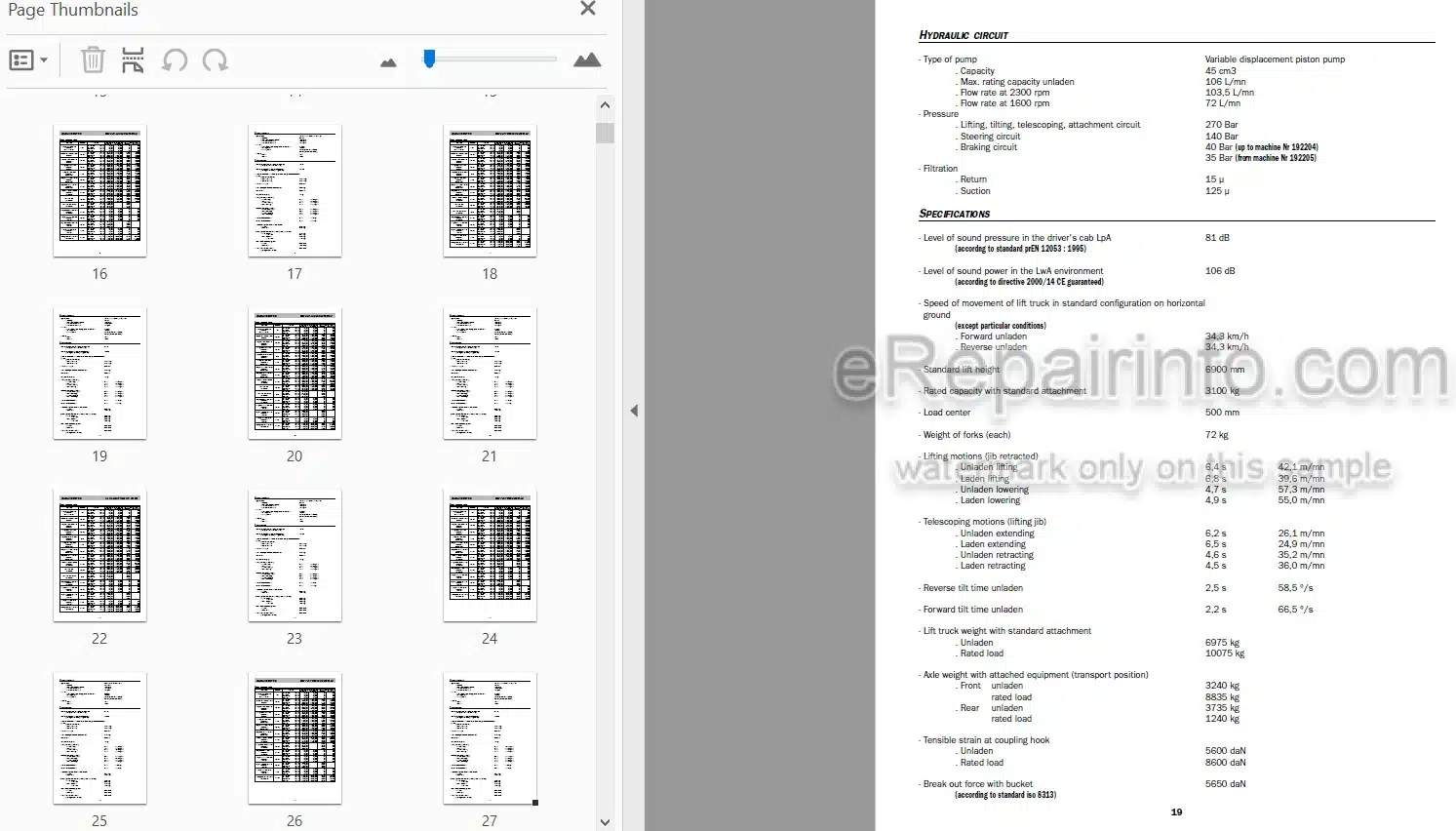 Photo 4 - Manitou MT732 MT932 MLT630 MLT630-120LSU MLT634 MLT634-120 MLT731 Turbo MLT741-120 MLT742 MT1030S Repair Manual Telescopic Handler