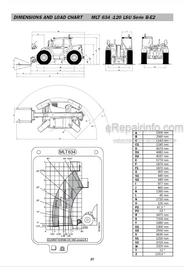 Photo 5 - Manitou MT732 MT932 MLT630 MLT630-120 MLT634 MLT634-120 MLT731 Repair Manual Telescopic Handler