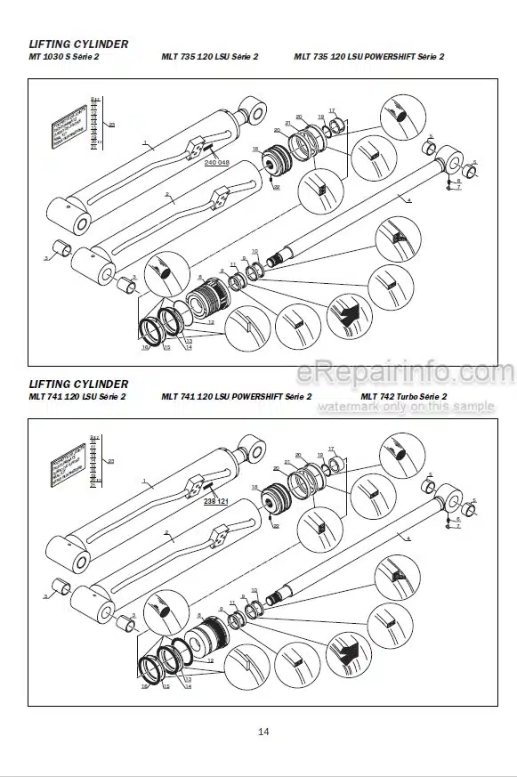 Photo 3 - Manitou MT732 MT932 MLT630 MLT630-120 MLT634 MLT634-120 MLT731 Repair Manual Telescopic Handler