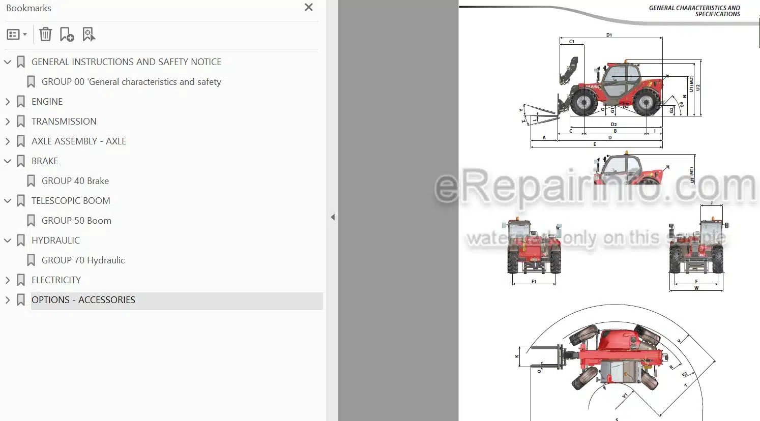 Photo 4 - Manitou MLT634-120 MLT732-100D MLT735-100 MLT735-120 MLT741-100 MLT741-120 MT732 MT932 MT1030 MT732 MT932 Repair Manual Telescopic Handler