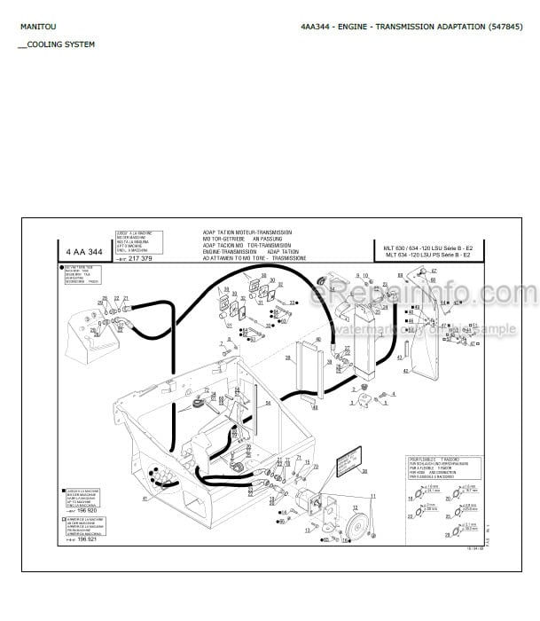 Photo 8 - Manitou MT732 MT932 MLT630 MLT630-120 MLT634 MLT634-120 MLT731 Repair Manual Telescopic Handler